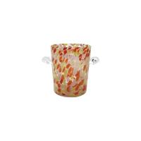 WishOf.Me - Vibrant 3.5-Quart Confetti Glass Ice Bucket with Handles