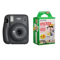 WishOf.Me - Fujifilm Instax Mini 11 Instant Film Camera - Charcoal Gray Bundle
