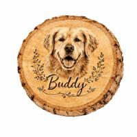 WishOf.Me - Baumscheibe mit Foto Gravur - Personalisiertes Fotogeschenk