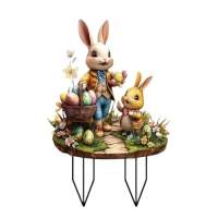 WishOf.Me - Osterdeko Gartenstecker Hase - Vintage Frühlingsdeko für Draußen