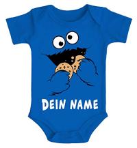 WishOf.Me - MoonWorks® Baby Body mit Namen Bedrucken Lassen - Krümelmonster