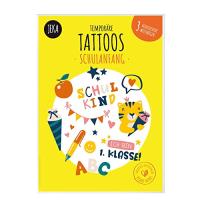 WishOf.Me - Kindertattoo Schulanfang – 3 Bögen für kreative Schulanfänger