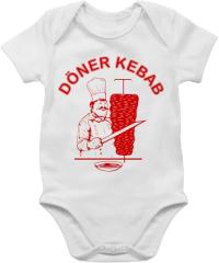 WishOf.Me - Lustiger Shirtracer Baby Body mit Döner Kebab Logo für Karneval