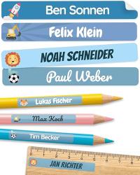 WishOf.Me - Personalisierte melu kids® Namensaufkleber für Schule & Kita