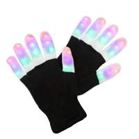 WishOf.Me - Blinkende LED Handschuhe mit 3 Lichtfarben und 6 Modi