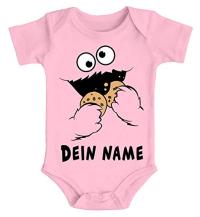 WishOf.Me - MoonWorks® Baby Body mit Namen Bedrucken Lassen - Krümelmonster