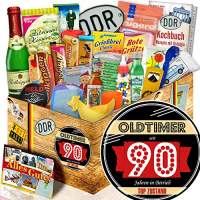 WishOf.Me - Oldtimer 90 Geschenkbox Nostalgie - Perfekte Geschenkidee zum 90.
