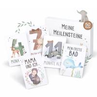 WishOf.Me - Marvelights Meilensteinkarten Baby - 50 Karten im Boho Stil