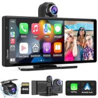 Carpuride W903: Tragbares Kabelloses Carplay & Android Auto mit Dashcam