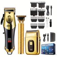 Herren-Pflegeset - 3-teiliges Haar- & Bartschneide Set für perfekte Frisuren & Bärte
